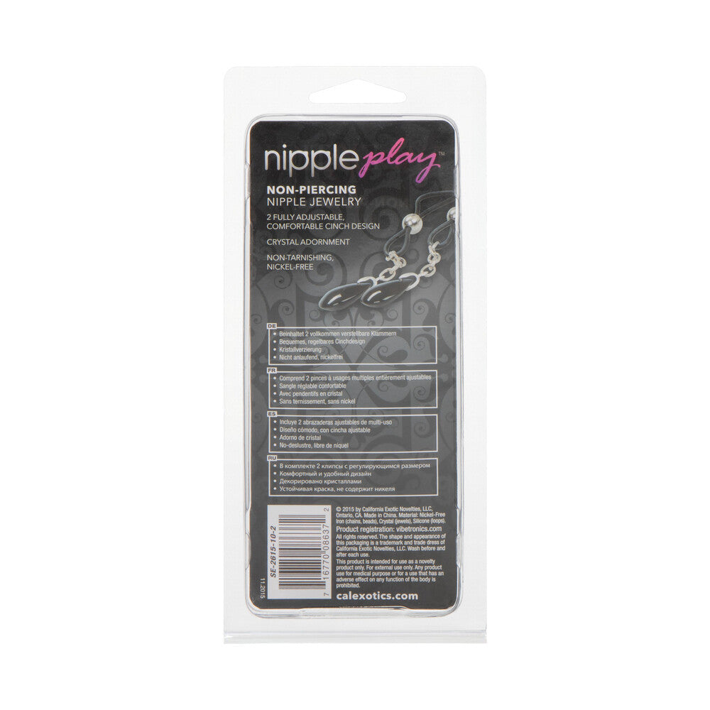 Nipple Play Non-Piercing Nipple Jewelry Crystal Teardrops – Adjustable Nipple Jewelry > Clothes > Body Jewellery (Non Piercing)