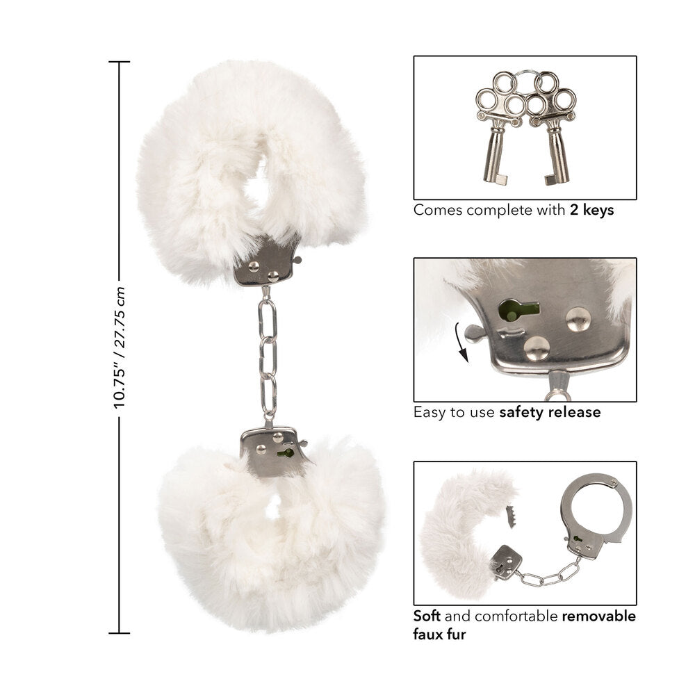 Ultra Fluffy White Furry Cuffs Soft Bondage Handcuffs > Bondage Gear > Restraints