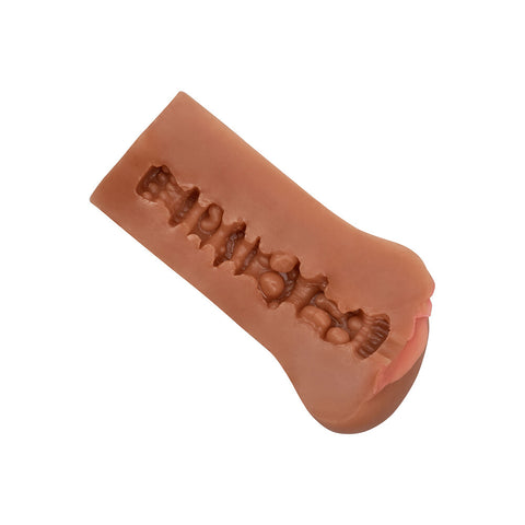Boundless Vulva Masturbator Flesh Brown Strokers - Manual
