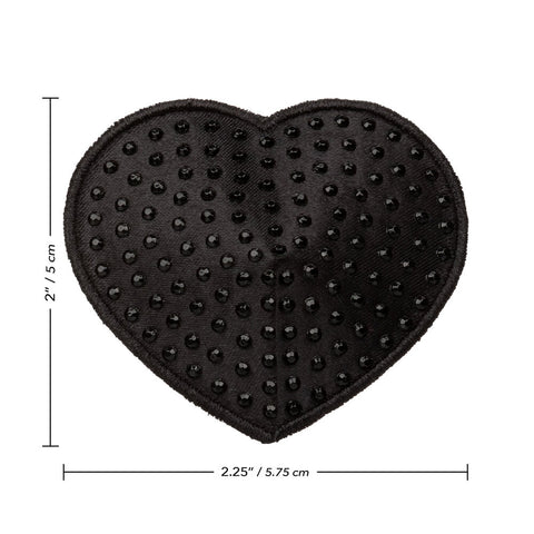 Radiance Black Heart Pasties Adhesive Nipple Covers Set Pasties