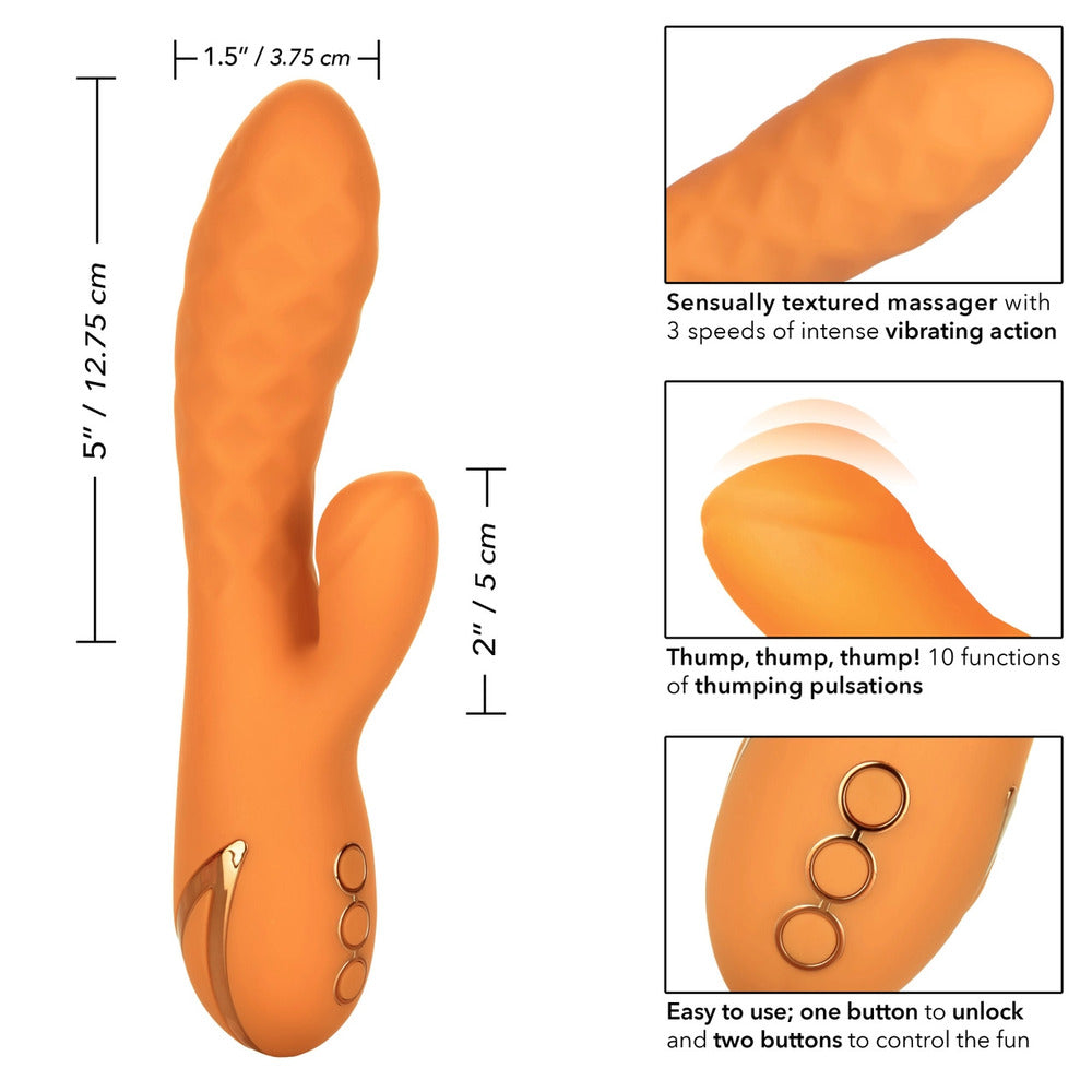 Rechargeable Newport Beach Babe Textured Sleek Vibrator VIBRATORS-RABBIT