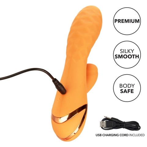 Rechargeable Newport Beach Babe Textured Sleek Vibrator VIBRATORS-RABBIT