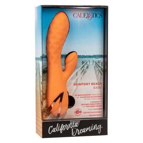 Rechargeable Newport Beach Babe Textured Sleek Vibrator VIBRATORS-RABBIT