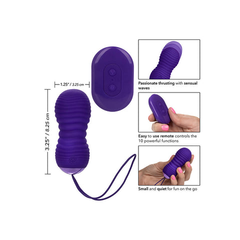 Slay ThrustMe Remote Control Ribbed Bullet Vibrator > Sex Toys For Ladies > Vibrating Eggs