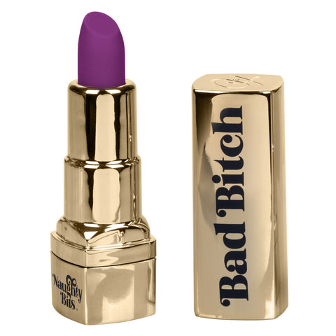 Naughty Bits Bad Bitch Rechargeable Lipstick Vibrator Purple BULLETS
