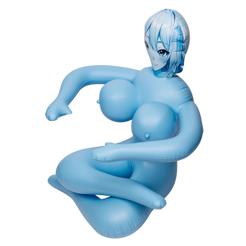 Kiki Anime Real Silicone Life Size Companion Love Doll Blue DOLLS