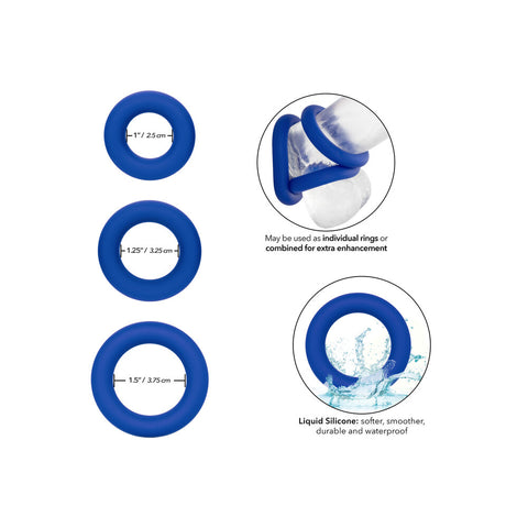 Admiral Universal Cock Ring Set Blue COCK RING Set