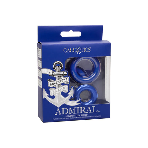 Admiral Universal Cock Ring Set Blue COCK RING Set
