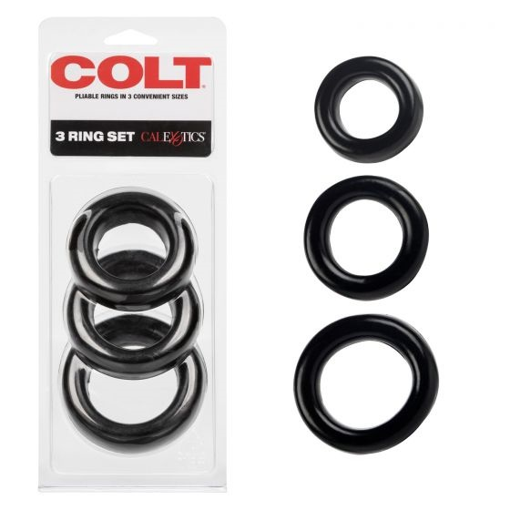 Colt 3 Ring Set – Pliable Rubber Rings in Three Sizes for Erection Stamina and Comfort > Cock Ring > Sets