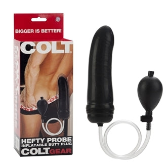 COLT Hefty Probe Inflatable Dildo Black Default Title ANAL TOYS