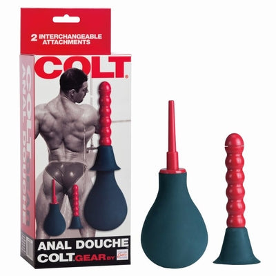 Colt Anal Douche – Reusable Dual Attachment Anal Cleaning System with ABS Plastic and Rubber Red Red > Essentials > Douches