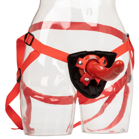 Sophias Red Rider Strap On Dildo Red Harnesses & Strap-Ons