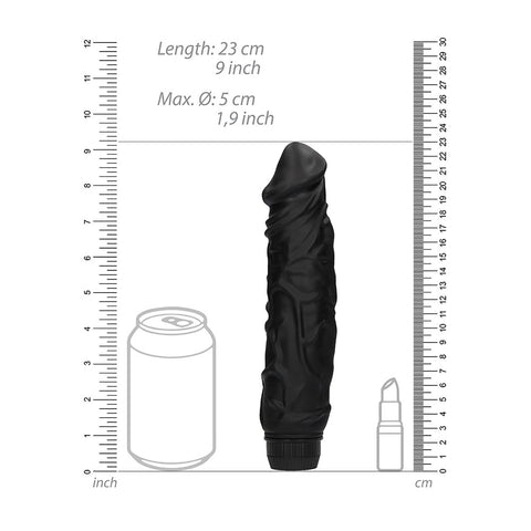 Realistic 9 Inch Black Silicone Vibrator For Adults > Realistic Dildos and Vibes > Penis Vibrators
