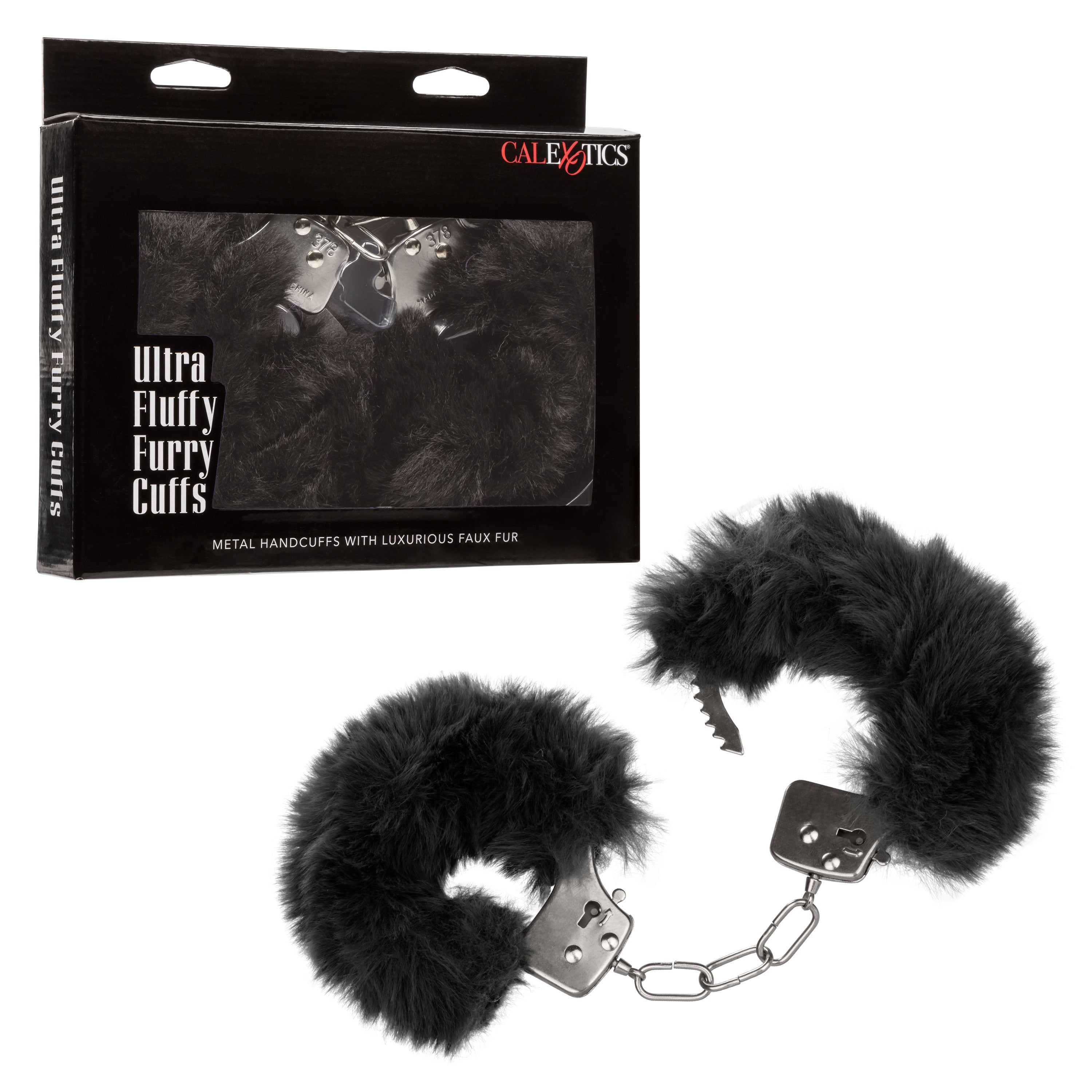Ultra Fluffy Black Furry Bondage Cuffs > Bondage Gear > Handcuffs