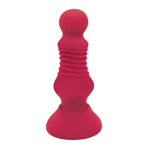 Secret Kisses Remote Thrusting Rosebud Silicone Butt Plug > Anal Range > Vibrating Buttplug