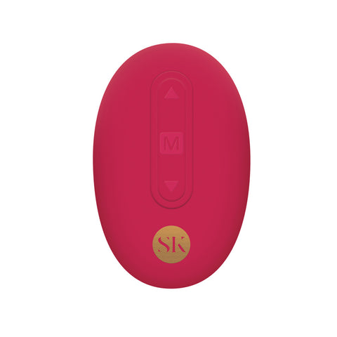 Secret Kisses Remote Thrusting Rosebud Silicone Butt Plug > Anal Range > Vibrating Buttplug