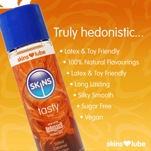Skins Salted Caramel Waterbased Seduction Lubricant 130ml Flavoured Lube