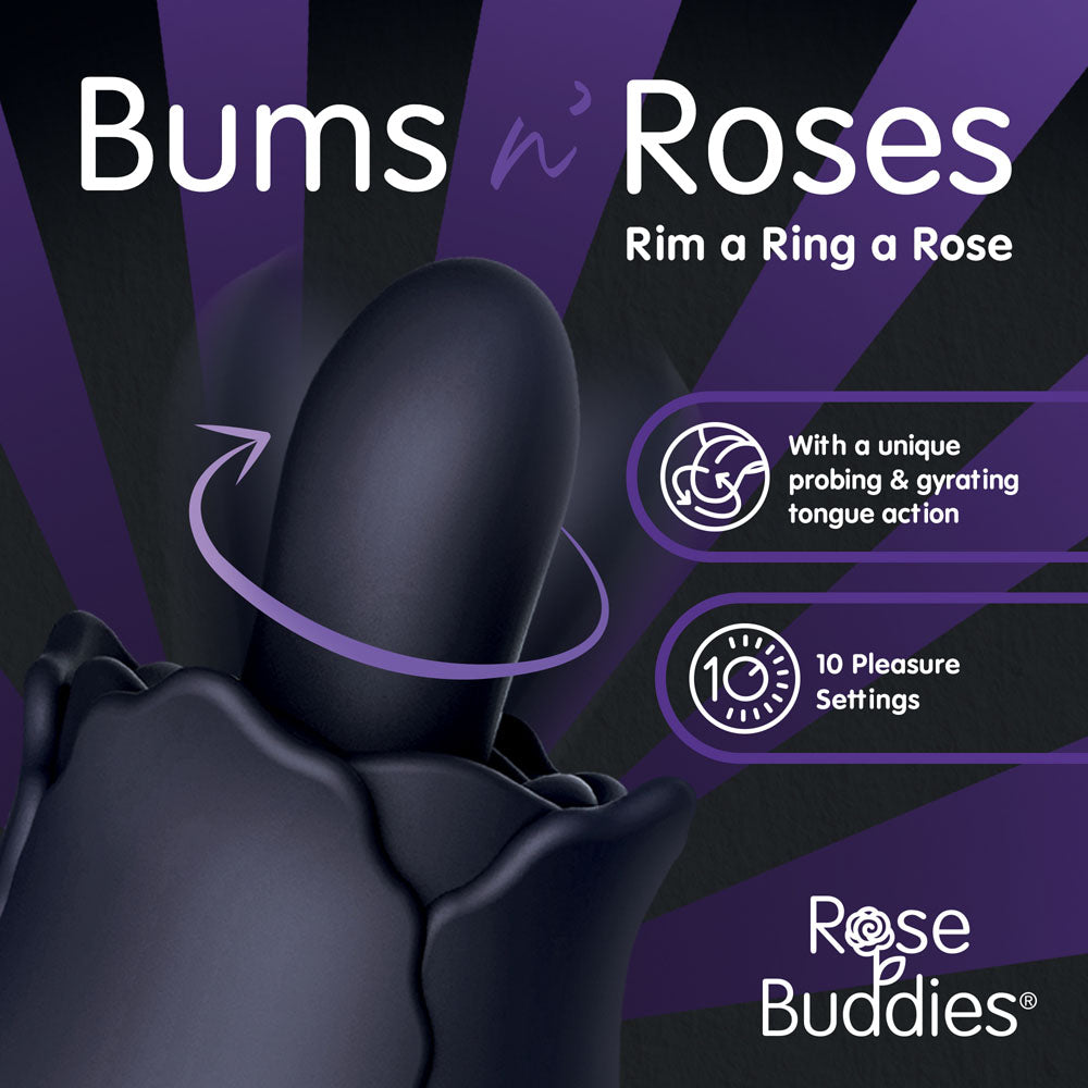 Skins Rose Buddies Bum and Roses – Silicone Butt Plug Secondary image