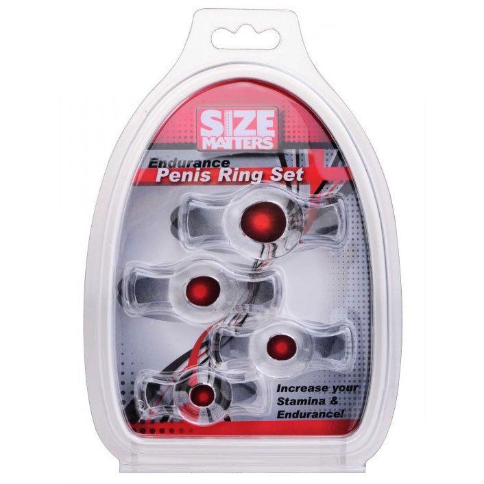 Size Matters Endurance Penis Ring Set With Four Sizes COCK RING Set