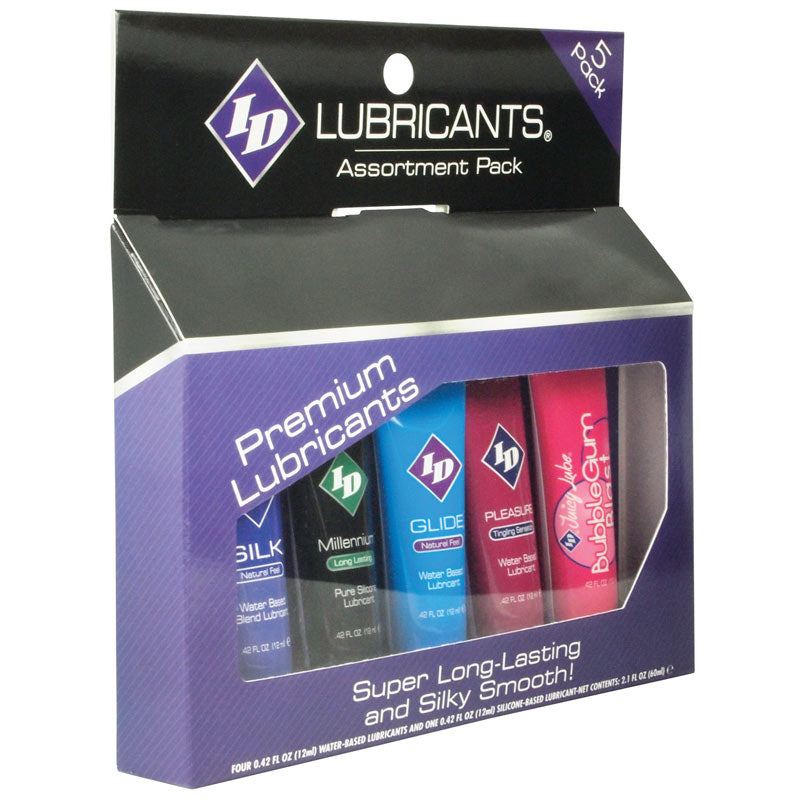 ID Sensual Lubricants 5 Pack Assorted Flavors Intimate Personal Lubricant Set Default Title Kits