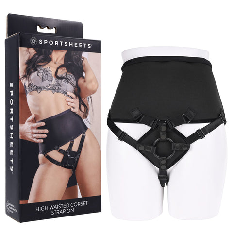 Sportsheets High Waisted Corset Strap-On – Supportive Comfortable Harness > Dildos > Strap On Harnesses