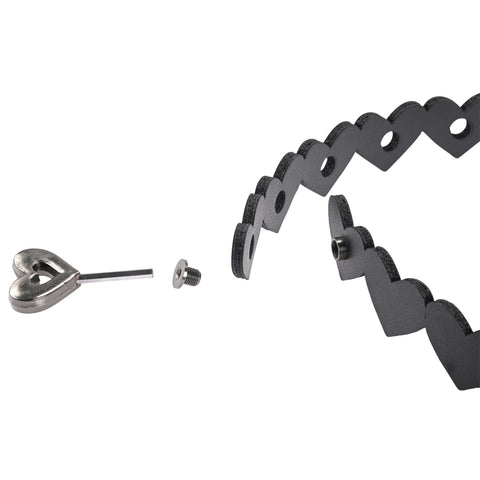 Sex and Mischief Heart Day Collar Choker Style Necklace in Faux Leather Sexy Jewelry & Masks