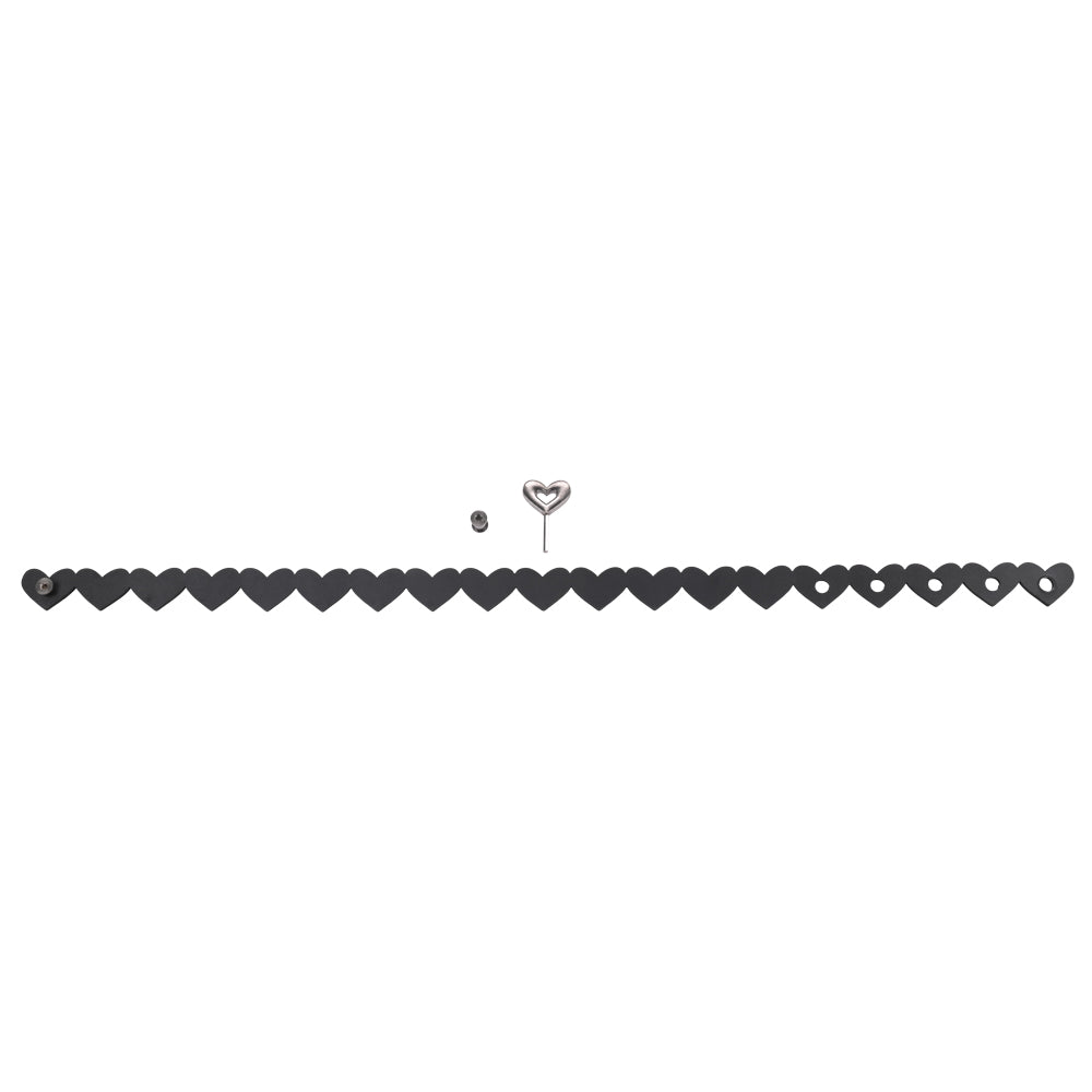 Sex and Mischief Heart Day Collar Choker Style Necklace in Faux Leather Sexy Jewelry & Masks