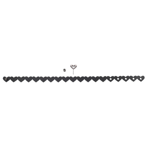 Sex and Mischief Heart Day Collar Choker Style Necklace in Faux Leather Sexy Jewelry & Masks