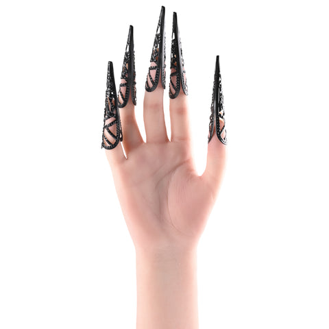 Sex & Mischief Sensory Fingertips - 8.25 cm Black Alloy Medical Themed
