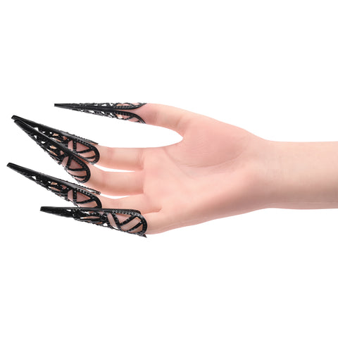 Sex & Mischief Sensory Fingertips - 8.25 cm Black Alloy Medical Themed
