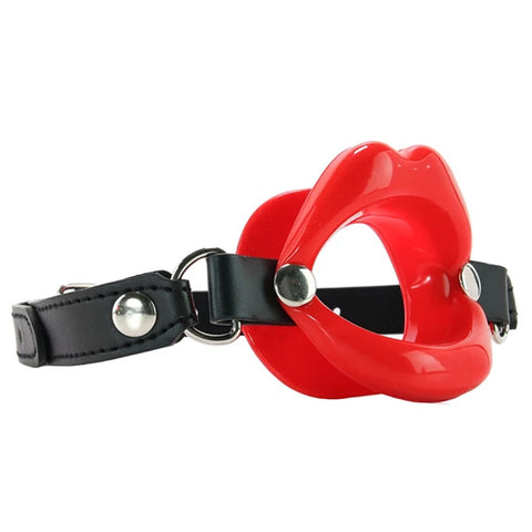 Sex & Mischief Silicone Lips Mouth Gag Adjustable Vegan Leather Strap 63.5 cm Mouth Gag > Bondage Gear > Gags and Bits