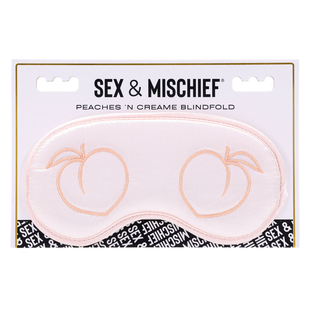 Sex and Mischief Peaches and Cream Blindfold Peach Eyemask Blindfold