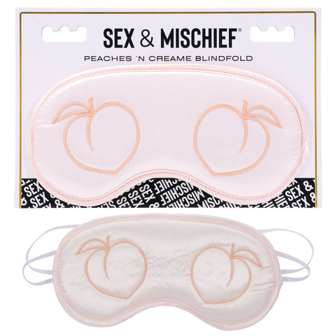 Sex and Mischief Peaches and Cream Blindfold Peach Eyemask Pink > Novelties > Gag Gifts