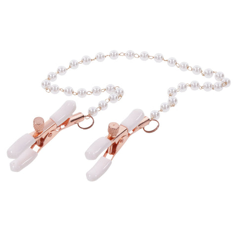 Sex and Mischief Peaches n CreaMe Pearl Nipple Clamps Nipple Clamps