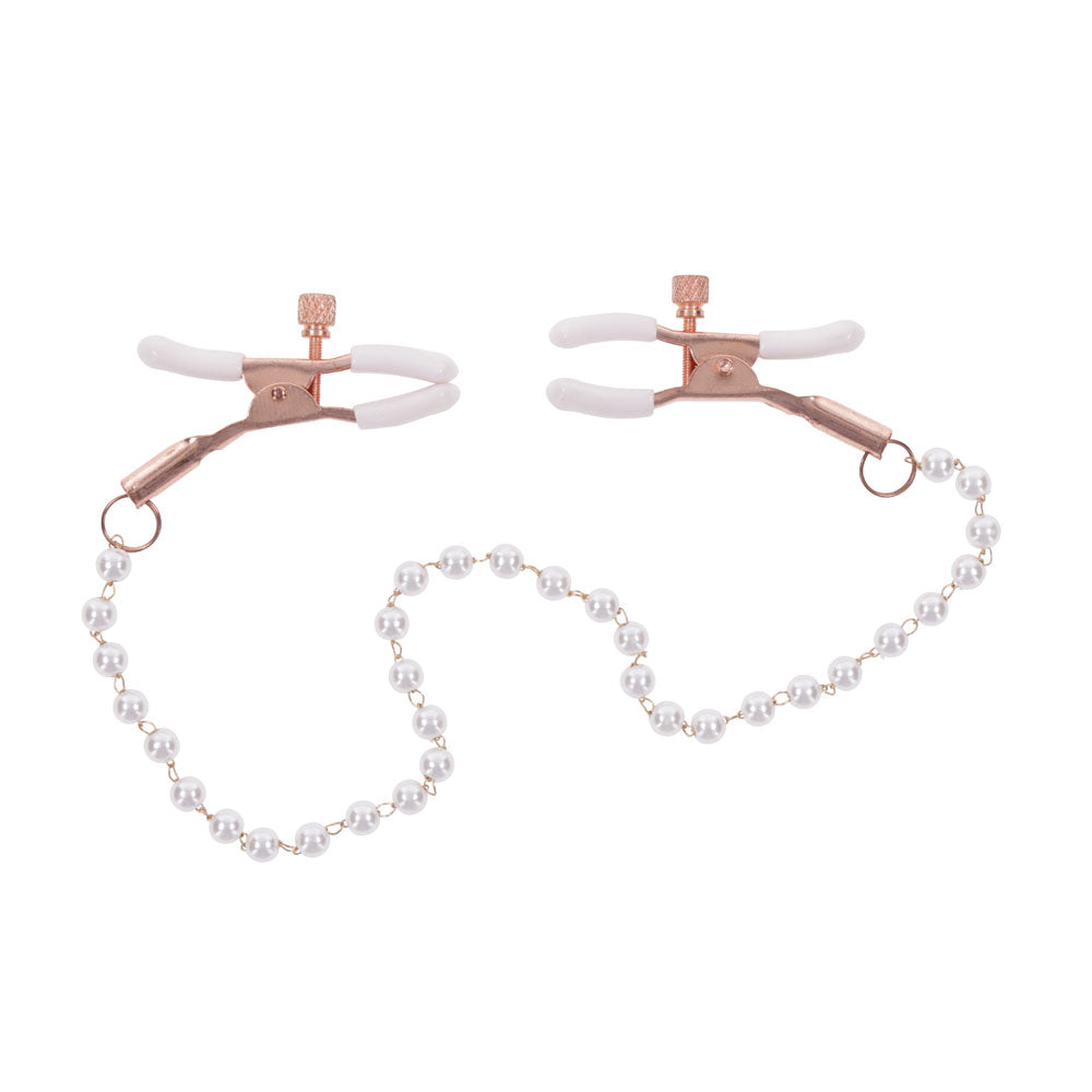Sex and Mischief Peaches n CreaMe Pearl Nipple Clamps Nipple Clamps