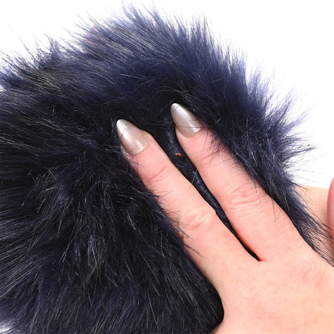 Sex & Mischief - Cougar Spiked Sensory Glove - Navy One Size BONDAGE-TOYS