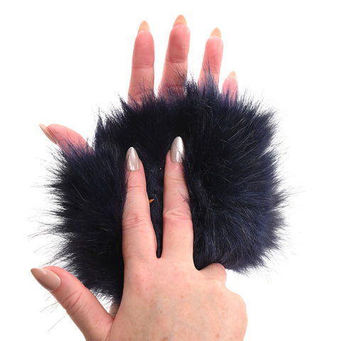 Sex & Mischief - Cougar Spiked Sensory Glove - Navy One Size Blue BONDAGE-TOYS