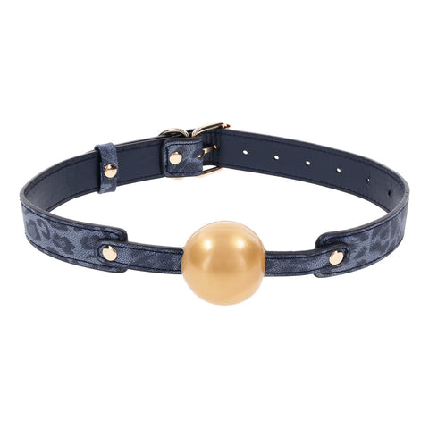Sportsheets Cougar Ball Gag (Blue and Gold) – Luxury Ball Gag Default Title > Bondage Gear > Gags and Bits