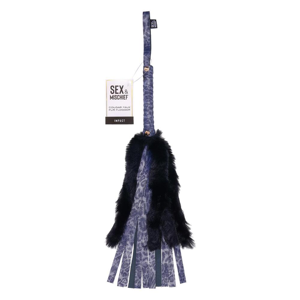 Sportsheets Cougar Faux Fur Flogger – Luxury Whip Secondary image
