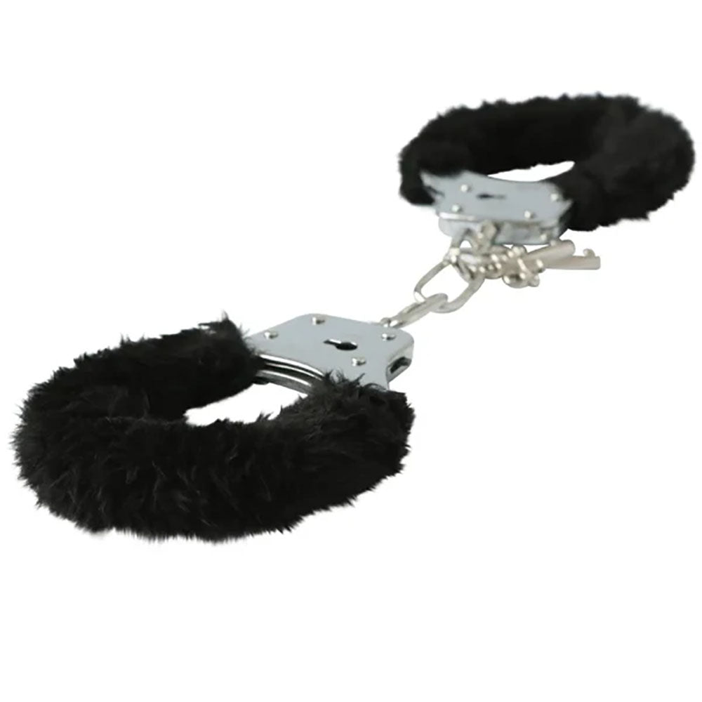 Sex & Mischief Furry Handcuffs – Soft Faux Fur Lined Adjustable Handcuff Restraints Secondary image