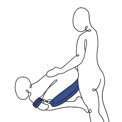 Pivot Positioning Bar 58 cm Flexible Support and Cuffs Restraints
