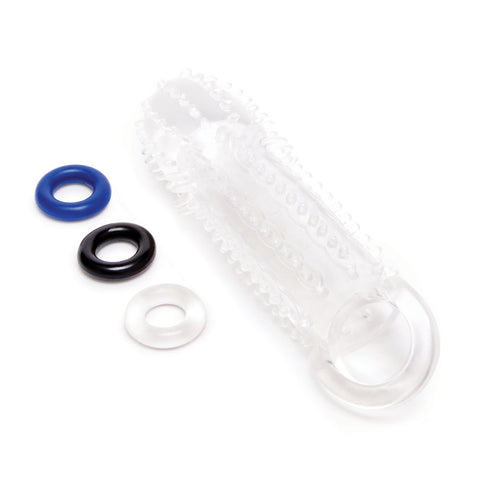 Size Up 1.5 Inch See Thru Stretch Penis Extender SLEEVES