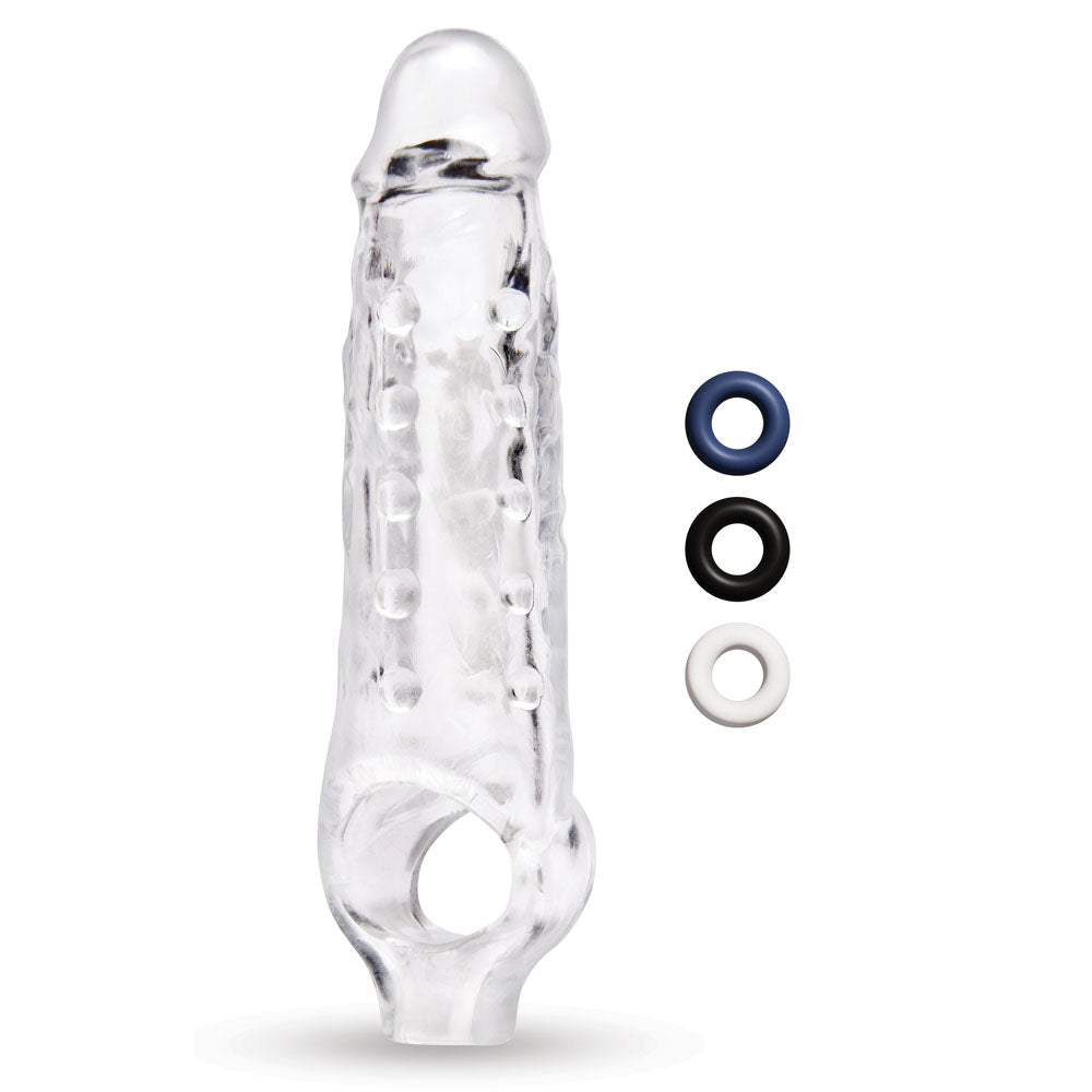 Size Up 1 Inch See Thru Stretch Penis Extender SLEEVES