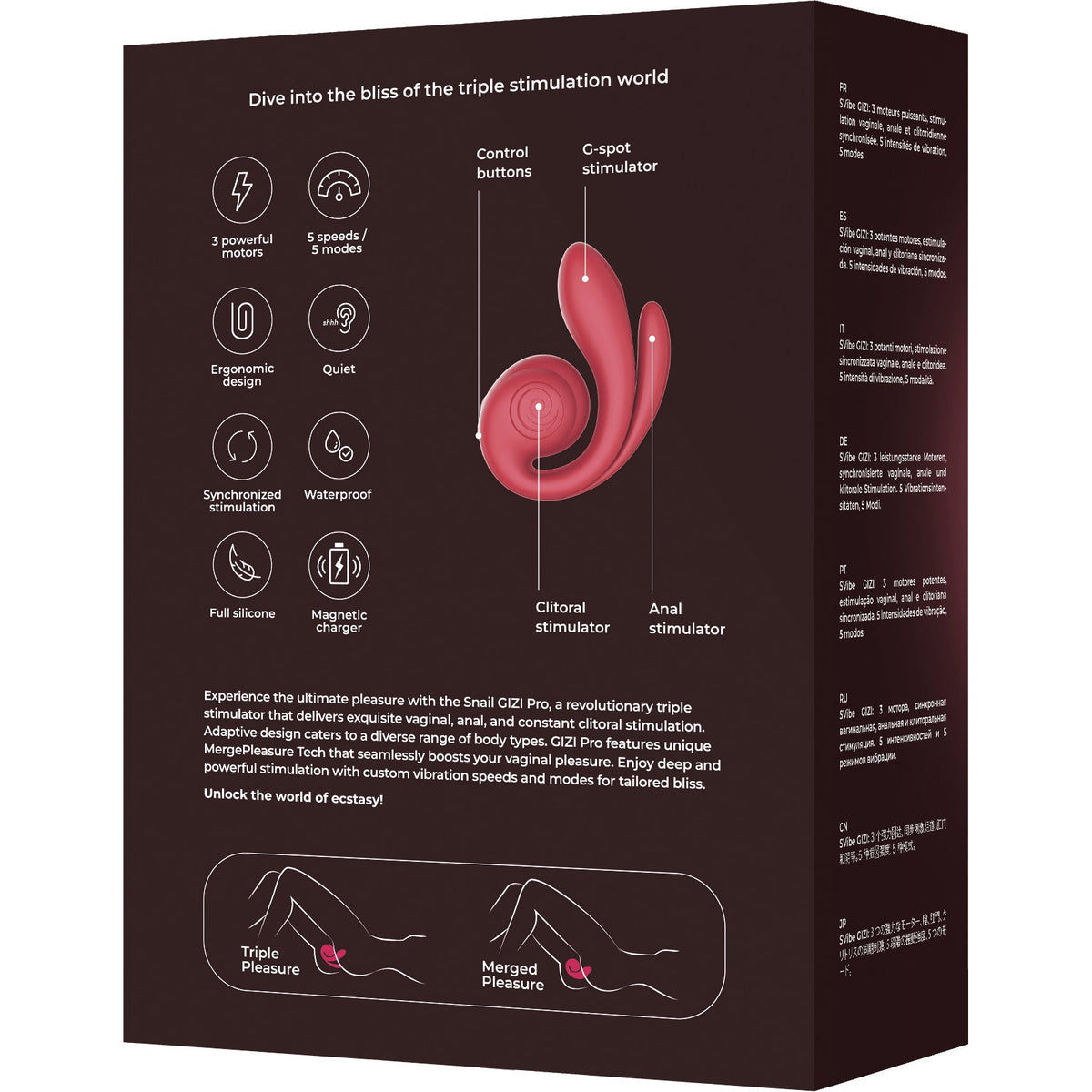 SVibe GIZI Pro Triple G-Spot Stimulator – Rechargeable Triple Stimulator > Sex Toys For Ladies > G-Spot Vibrators