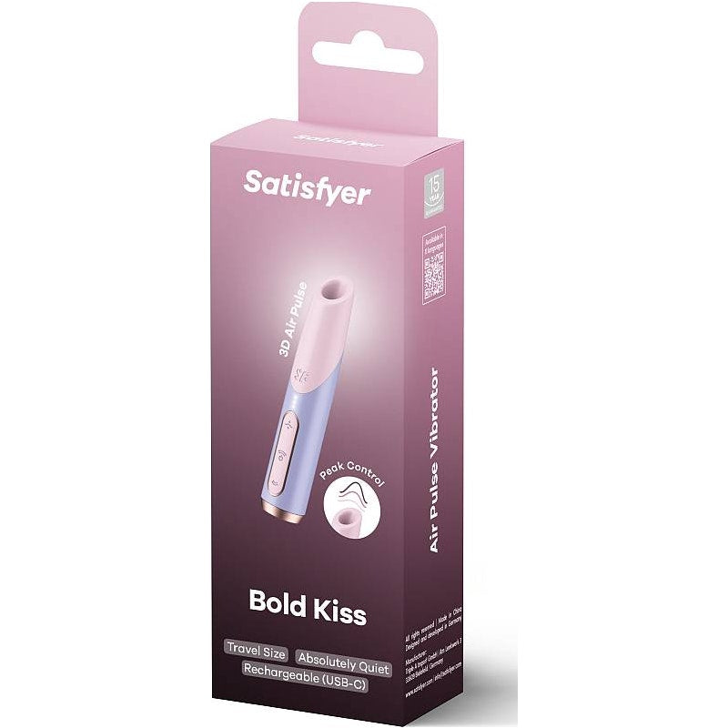 Satisfyer Bold Kiss Travel-Sized Clitoral Massager – Compact Silicone Clitoral Massager > Vibrators > Mini Vibrators