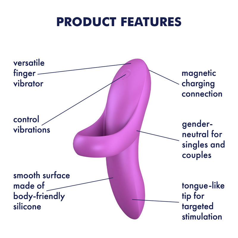 Satisfyer Bold Lover Dark USB Rechargeable Finger Stimulator > Vibrators > Finger Vibrators
