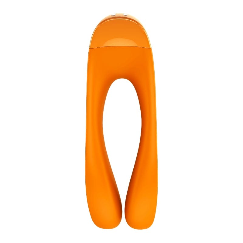 Satisfyer Candy Cane Finger Vibrator Orange – Dual Motor Silicone Finger Vibrator > Vibrators > Finger Vibrators