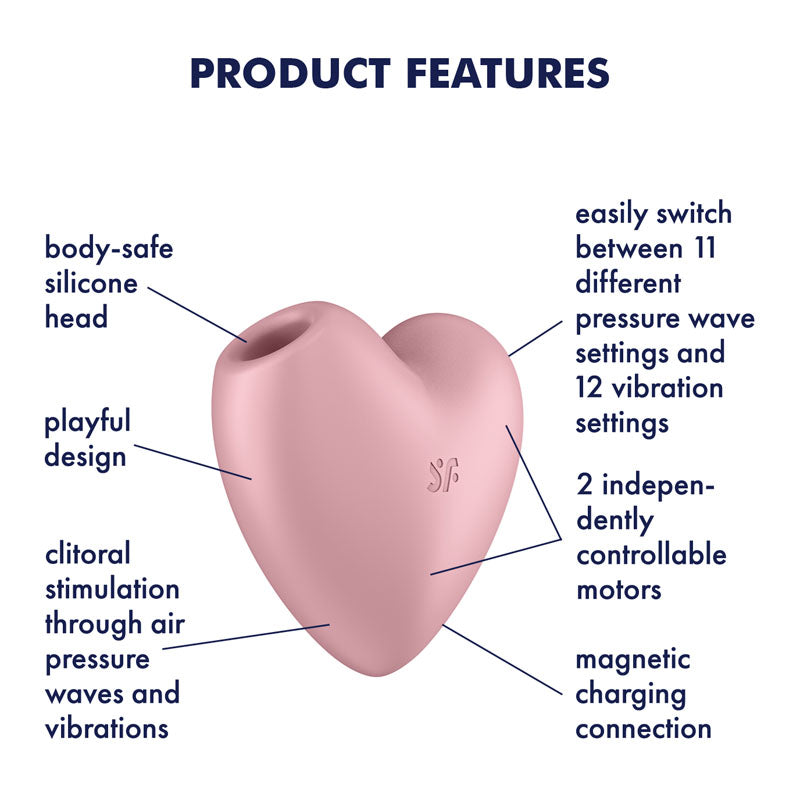Satisfyer Cutie Heart Vibrator – Air Pulsation Stimulator Silicone Vibrator > Sex Toys For Ladies > Air Pulsation