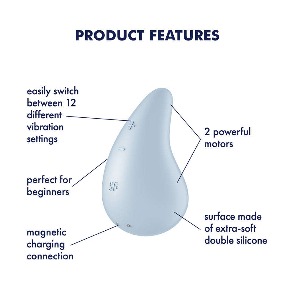 Satisfyer Dew Drop Compact Lay-On Vibrator – 4 Inches Vibrator Secondary image
