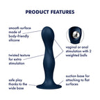 Satisfyer Double Ball-R Dildo 7 Inch Silicone Dual Pleasure Toy > Anal Range > Vibrating Butt Plugs